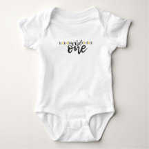 He's A Wild One First Birthday Baby Jersey Bodysui