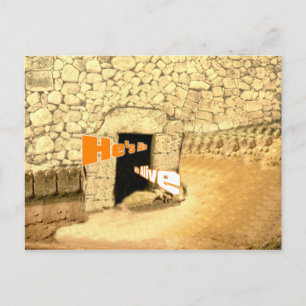 He's Alive Christian Easter Resurrection Art Holiday Postcard