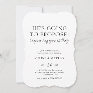 He's Going to Propose! Surprise Engagement Invitation