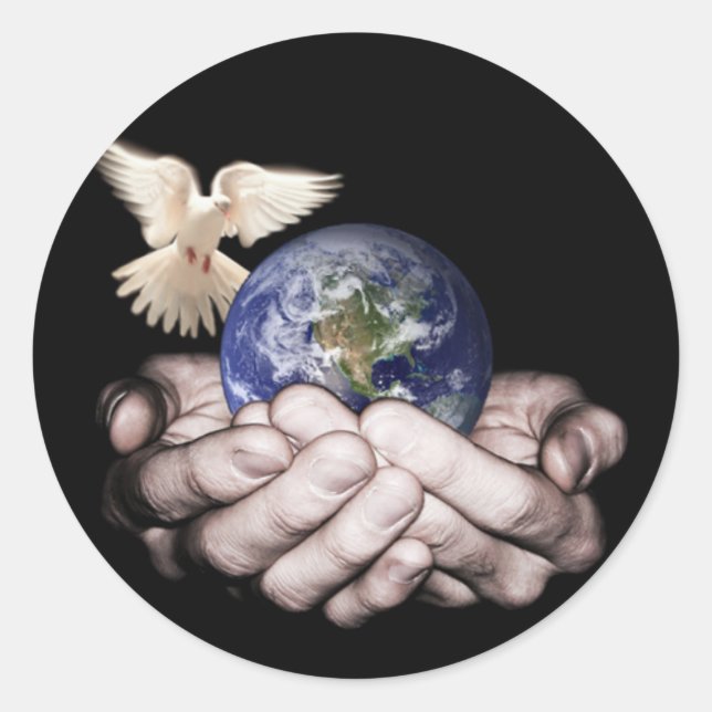 He's Got The Whole World... Classic Round Sticker (Front)