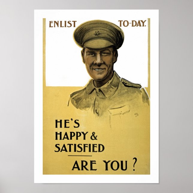 He's Happy and Satisfied, Are You? Poster (Front)