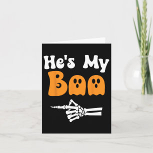 He's My Boo Matching Halloween Pajama Couples He's Card