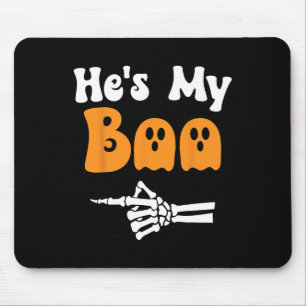 He's My Boo Matching Halloween Pajama Couples He's Mouse Mat
