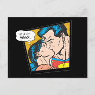 He's my hero postcard