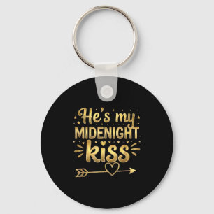 He's My Midnight Kiss Happy New Year Matching Coup Key Ring