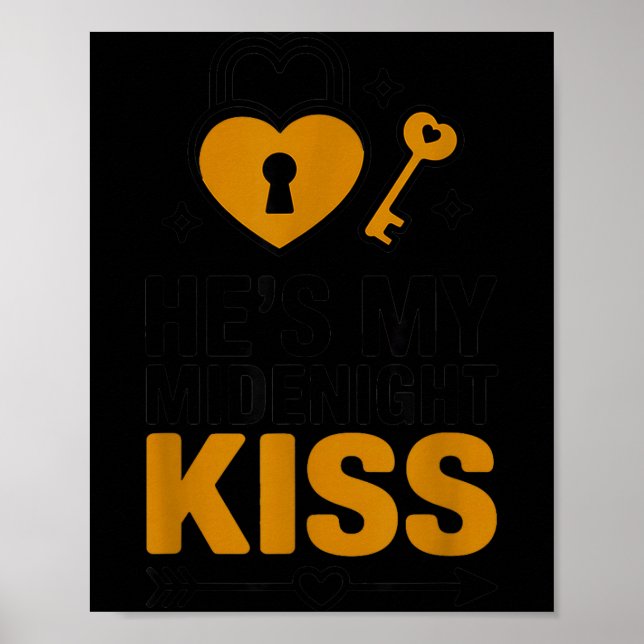He's My Midnight Kiss Happy New Year Matching Coup Poster (Front)