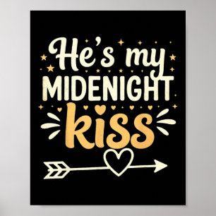 He's My Midnight Kiss Happy New Year Matching Coup Poster
