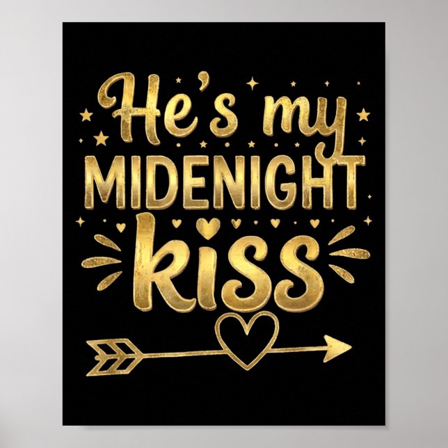 He's My Midnight Kiss Happy New Year Matching Coup Poster (Front)