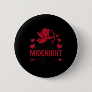 Hes My Midnight Kiss Happy New Year Matching Coupl 6 Cm Round Badge