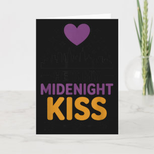 Hes My Midnight Kiss Happy New Year Matching Coupl Card