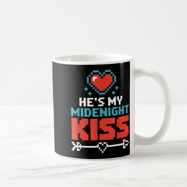 Hes My Midnight Kiss Happy New Year Matching Coupl Coffee Mug (Right)