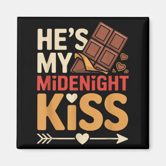 Hes My Midnight Kiss Happy New Year Matching Coupl Magnet