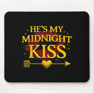 He's My Midnight Kiss Matching Couples Valentine’s Mouse Mat