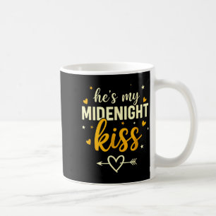 Hes My Midnight Kiss Valentine New Year Matching C Coffee Mug