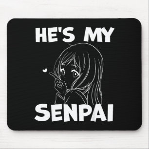 He's My Senpai Funny Anime Matching Couple Girlfri Mouse Mat