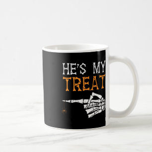 He's My Treat Skeleton Couples Matching Couple Hal Coffee Mug