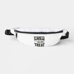 He's My Treat Skeleton Hand Halloween Shirt Design Bum Bags