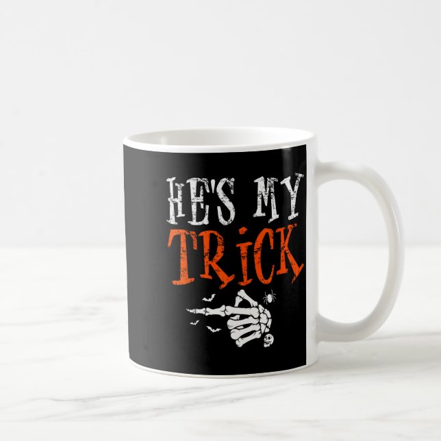 He's My Trick Halloween Matching Couple Funny Girl Coffee Mug (Right)
