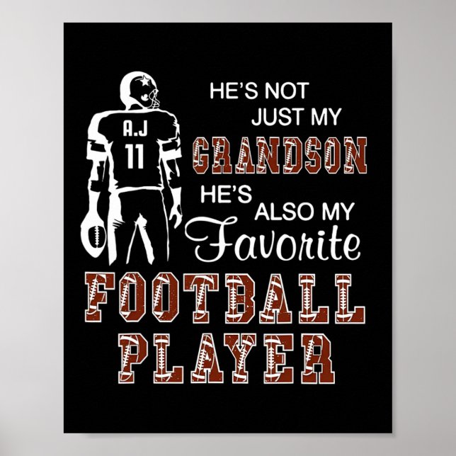 He's Not Just My Grandson He's Favourite Football  Poster (Front)