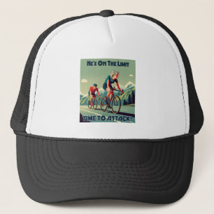 He's On The Limit Time To Attack Women's Cycling Trucker Hat