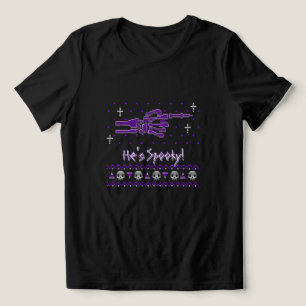 "He's Spooky!" Matching Couple Halloween T-Shirt Tri-Blend Shirt