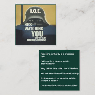 He's Watching You 2026 Square Business Card