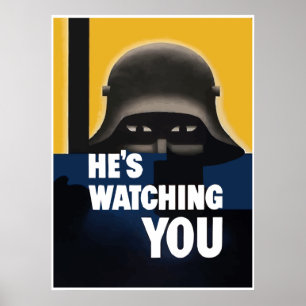 He's Watching You -- Border Poster