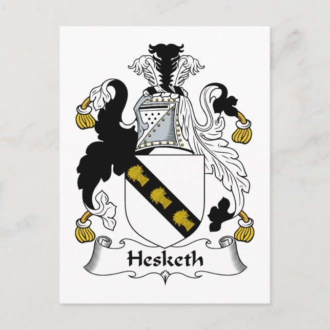 Hesketh Family Crest Postcard (Front)