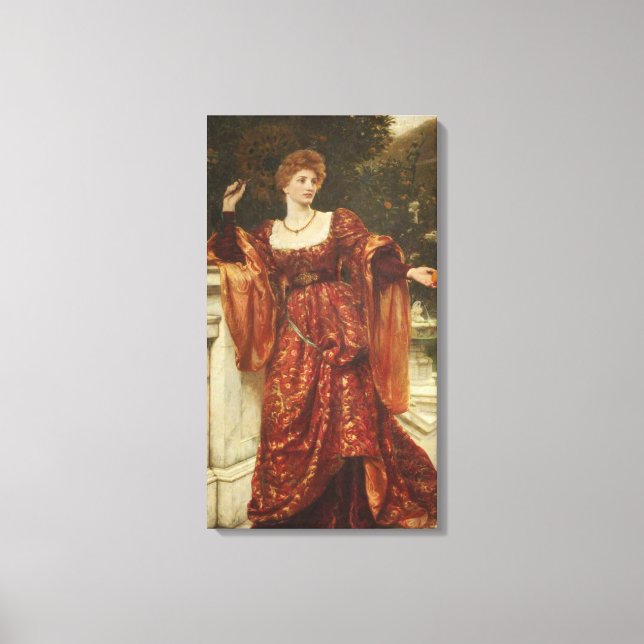 Hesperia (by Frank Dicksee) Canvas Print (Front)