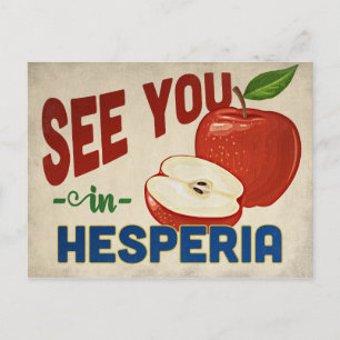 Hesperia California Apple - Vintage Travel Postcard
