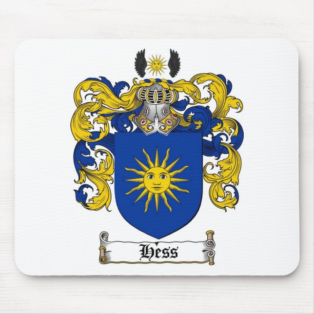 HESS FAMILY CREST -  HESS COAT OF ARMS MOUSE MAT (Front)