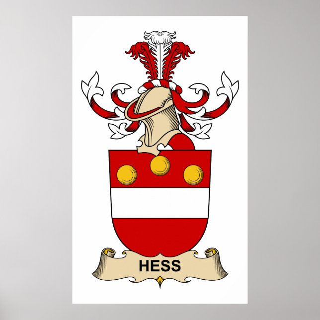 Hess Family Crest Poster (Front)