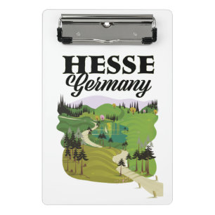 Hesse Germany Travel poster Mini Clipboard