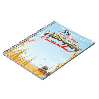 Hessen Deutschland Reiseplakat Notebook