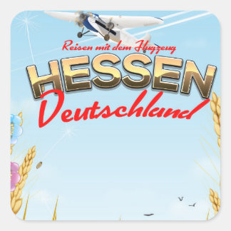 Hessen Deutschland Reiseplakat Square Sticker