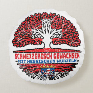Hessen Hessisch Schweizer Schweiz Baum Wurzel Round Cushion