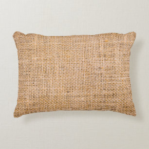 Hessian sackcloth burlap woven texture background, decorative cushion