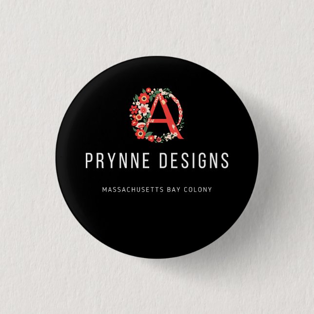 Hester Prynne Scarlet Letter button (Front)