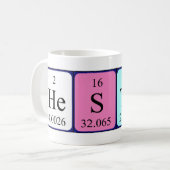 Hesther periodic table name mug (Front Left)