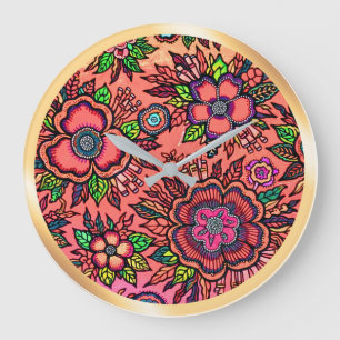 HESTIA: Sacred Ember- Maximalist Art Wall Clock