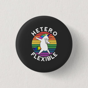 Hetero Flexible LGBT Lesbian Gay bisexual Trans 3 Cm Round Badge