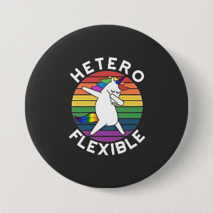 Hetero Flexible LGBT Lesbian Gay bisexual Trans 7.5 Cm Round Badge