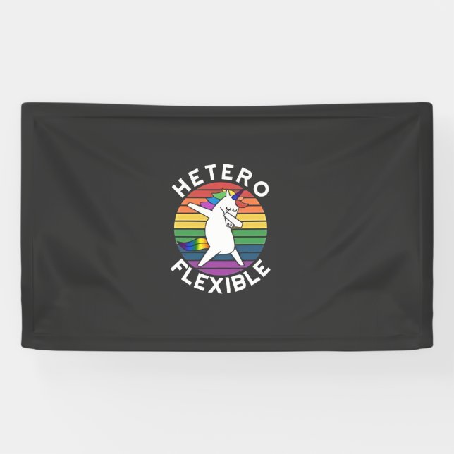 Hetero Flexible LGBT Lesbian Gay bisexual Trans Banner (Horizontal)