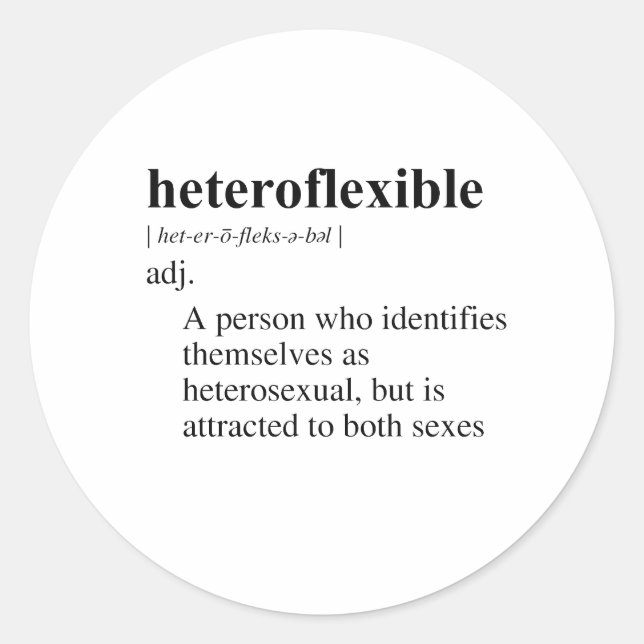 HETEROFLEXIBLE CLASSIC ROUND STICKER (Front)