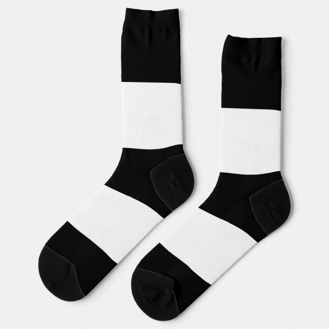 Heterosexual Black White Striped LGBT Socks (Left)