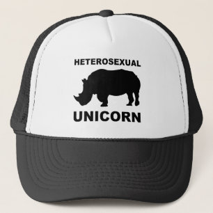 Heterosexual Unicorn Rhinoceros Ball Cap Funny