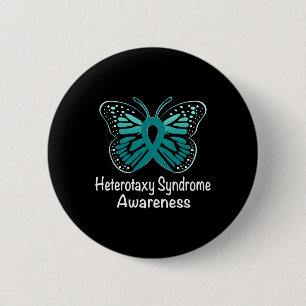 Heterotaxy Syndrome Awareness Warrior Support Teal 6 Cm Round Badge