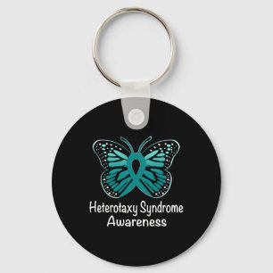 Heterotaxy Syndrome Awareness Warrior Support Teal Key Ring