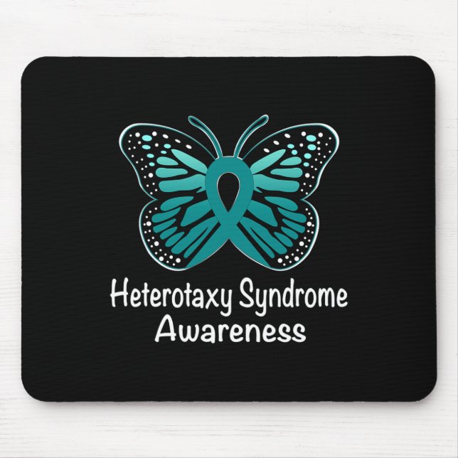 Heterotaxy Syndrome Awareness Warrior Support Teal Mouse Mat (Front)