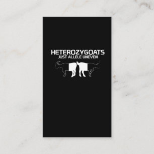 Heterozygoats Just Allele Uneven Funny Genetics Business Card